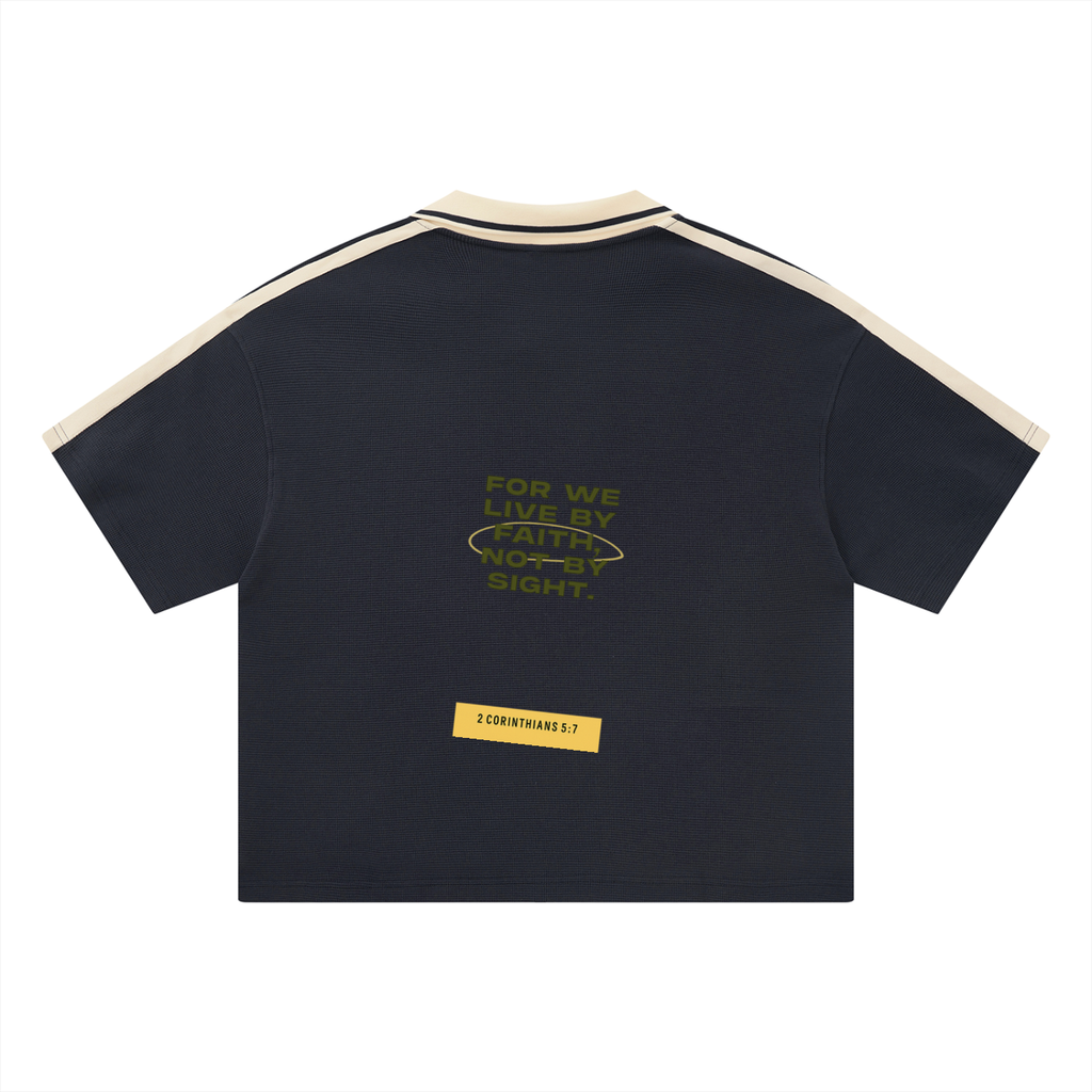 Unisex Color Block Polo Shirt