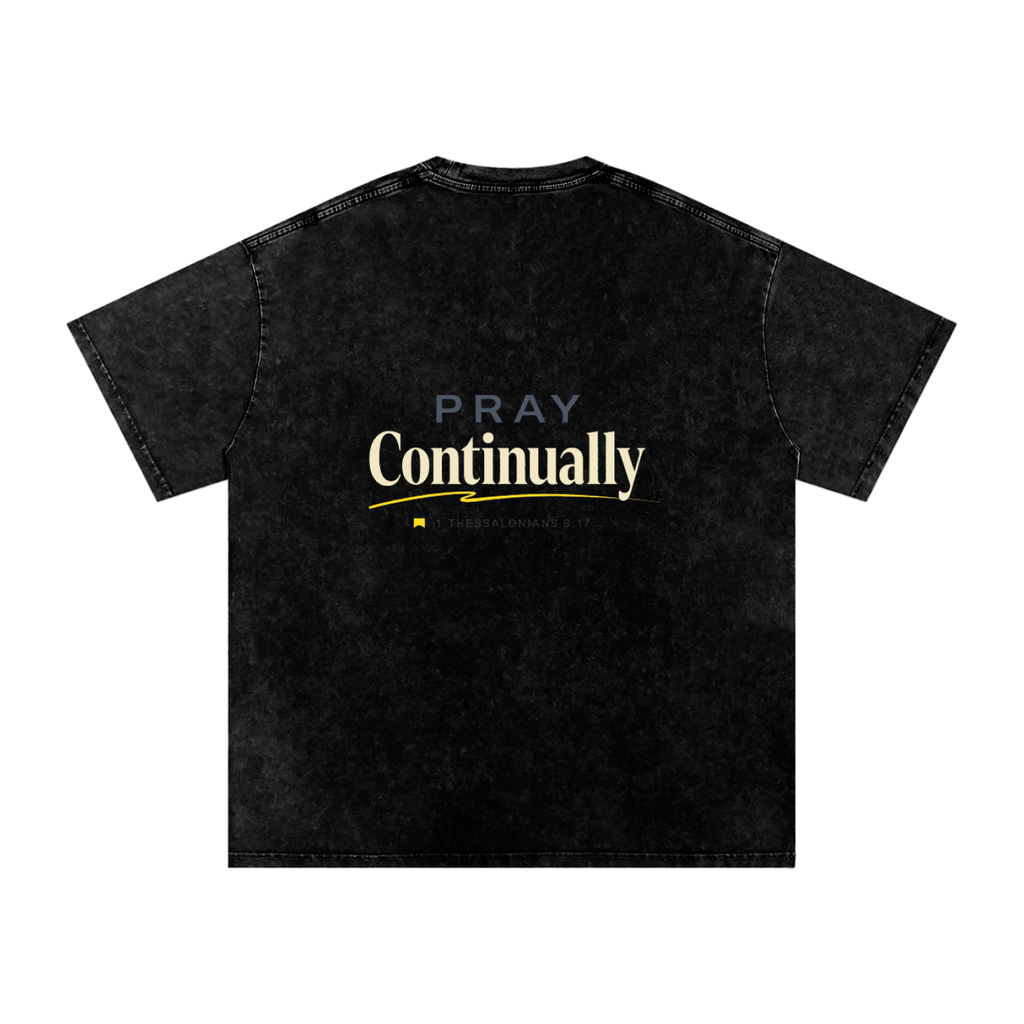 Snow Washed Oversized Cotton T-Shirt