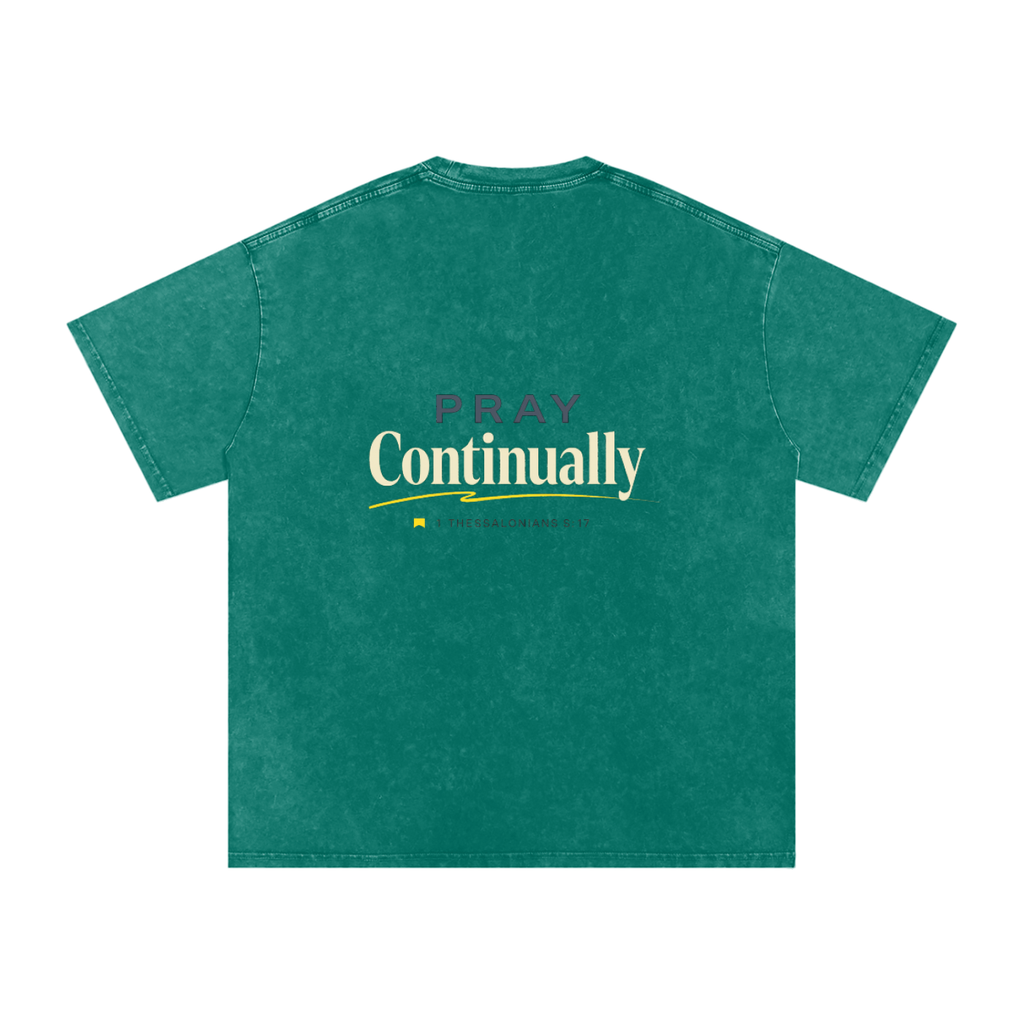 Snow Washed Oversized Cotton T-Shirt