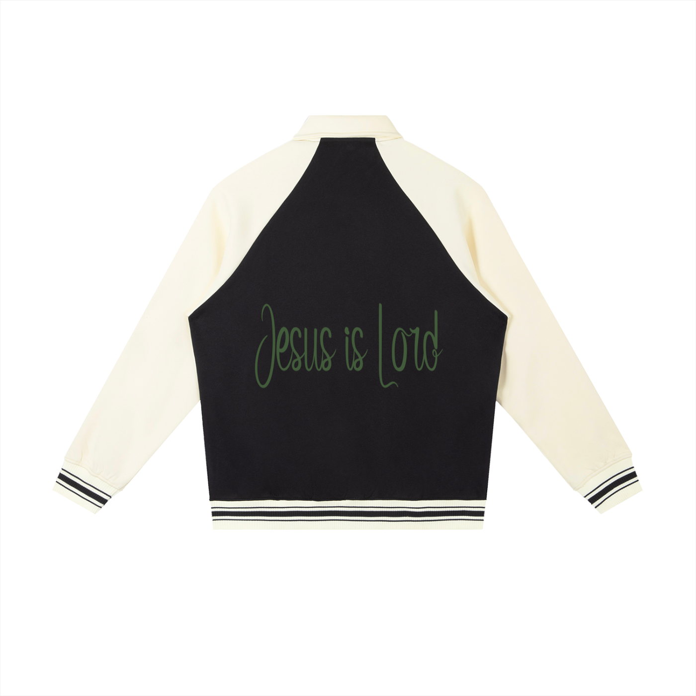 Contrast Raglan Sleeve Baseball Jacket