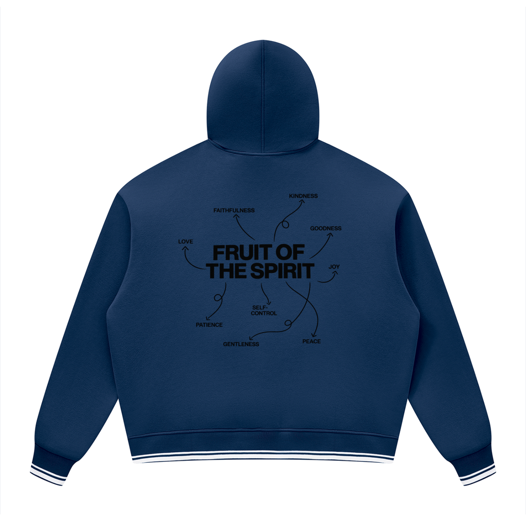 Unisex Oversized Color Block Fleece Hoodie