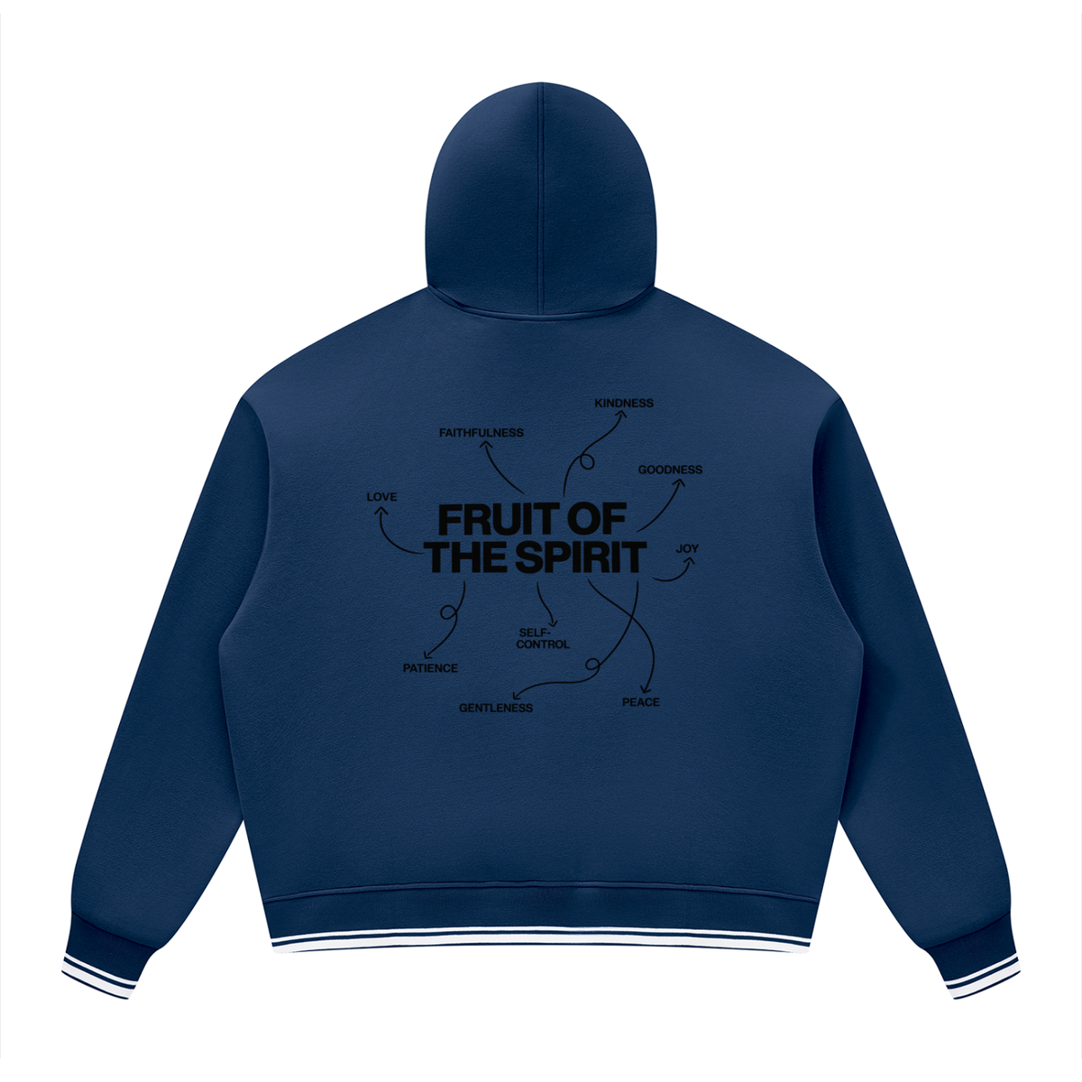 Unisex Oversized Color Block Fleece Hoodie