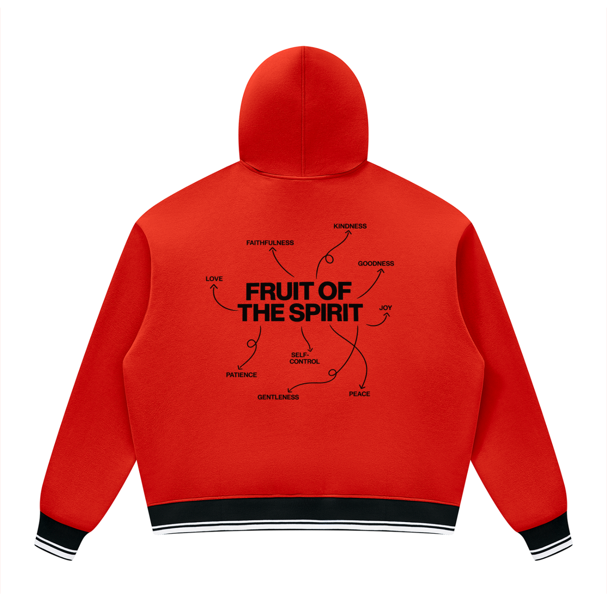 Unisex Oversized Color Block Fleece Hoodie