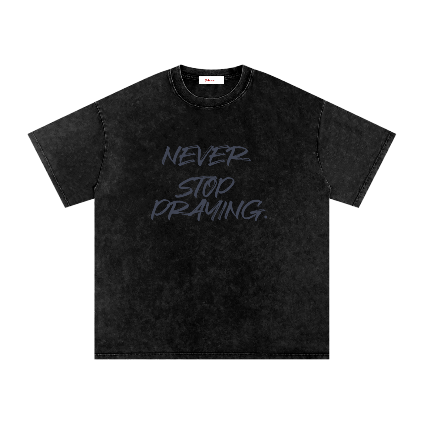 Snow Washed Oversized Cotton T-Shirt