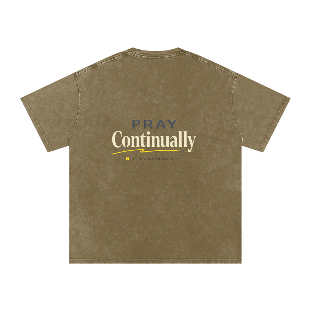 Snow Washed Oversized Cotton T-Shirt