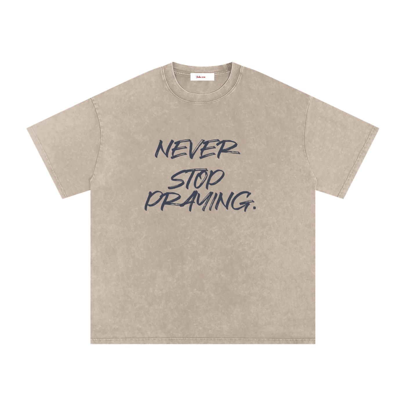 Snow Washed Oversized Cotton T-Shirt