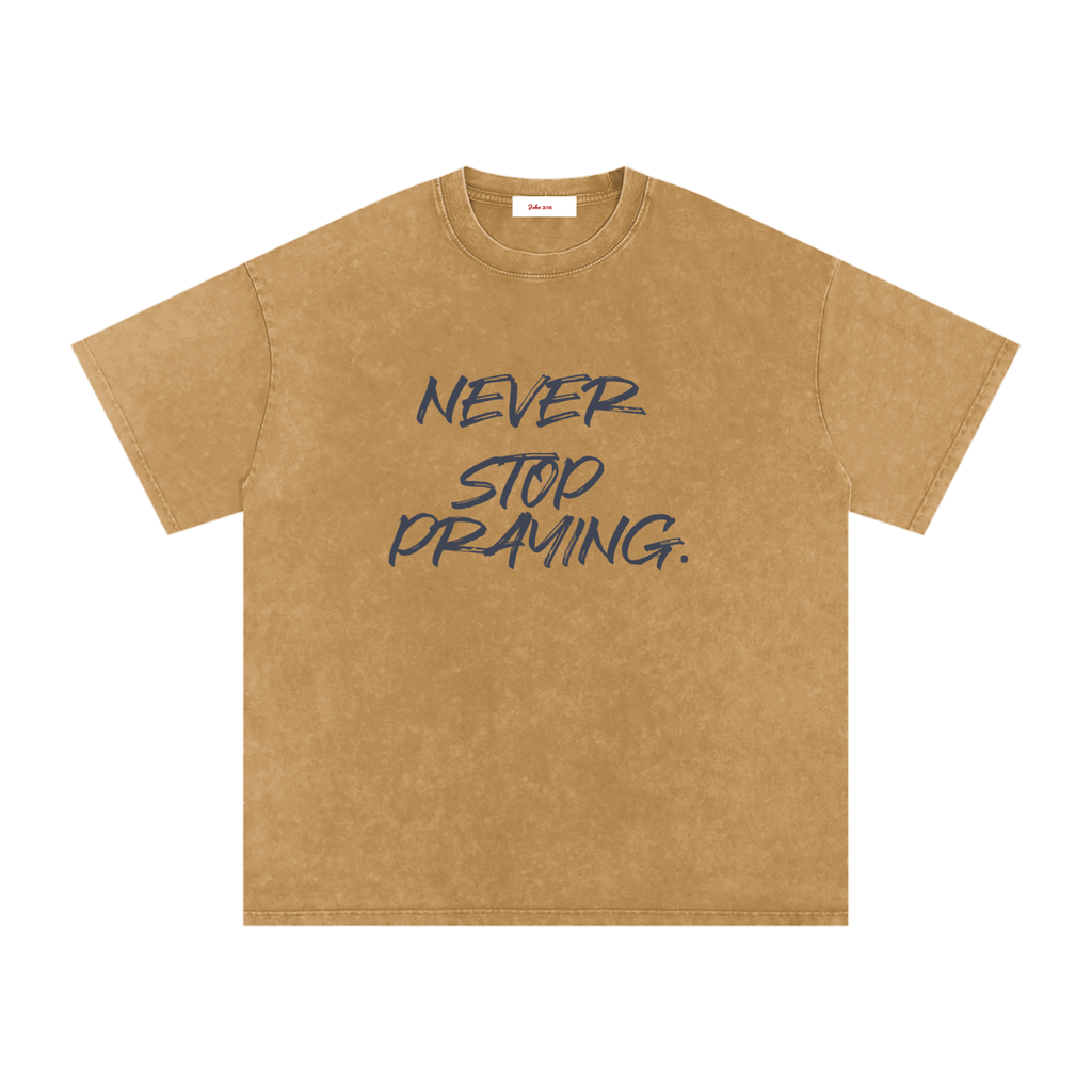 Snow Washed Oversized Cotton T-Shirt