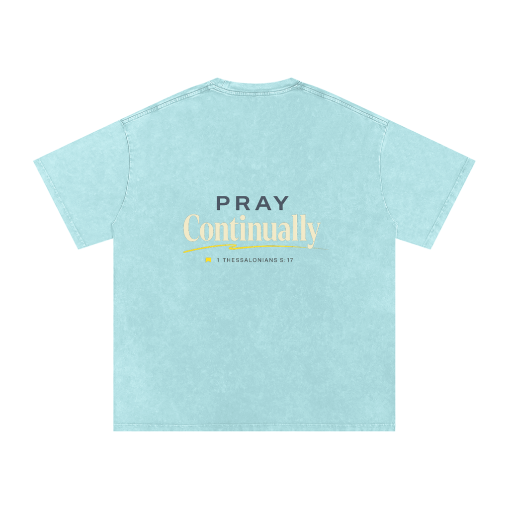 Snow Washed Oversized Cotton T-Shirt
