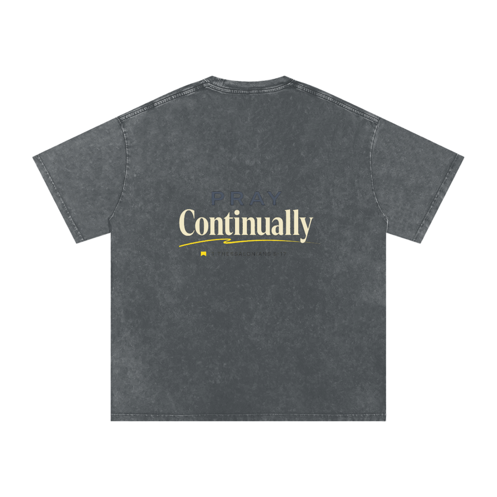 Snow Washed Oversized Cotton T-Shirt