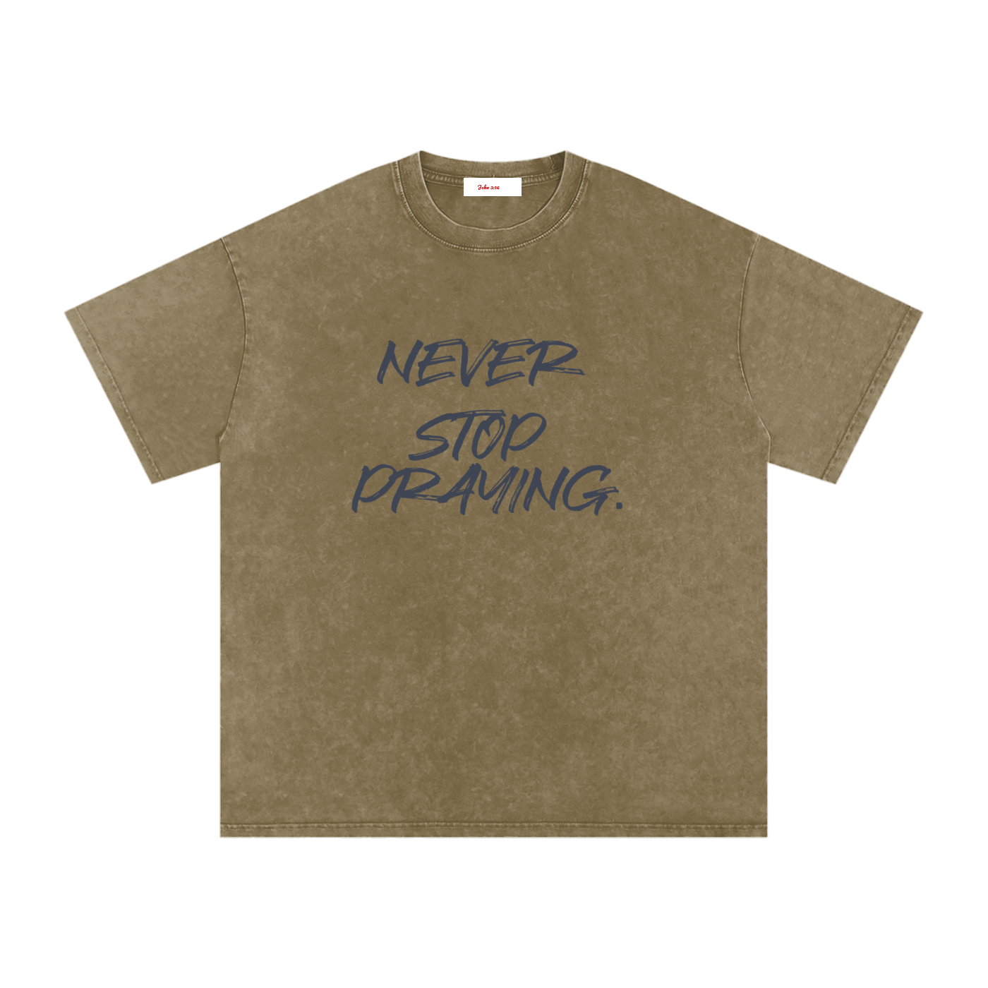 Snow Washed Oversized Cotton T-Shirt