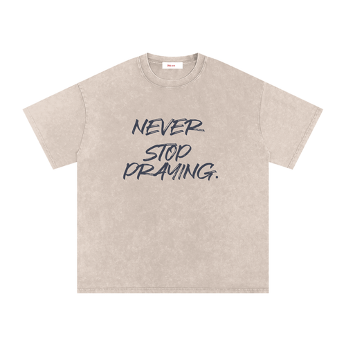 Snow Washed Oversized Cotton T-Shirt
