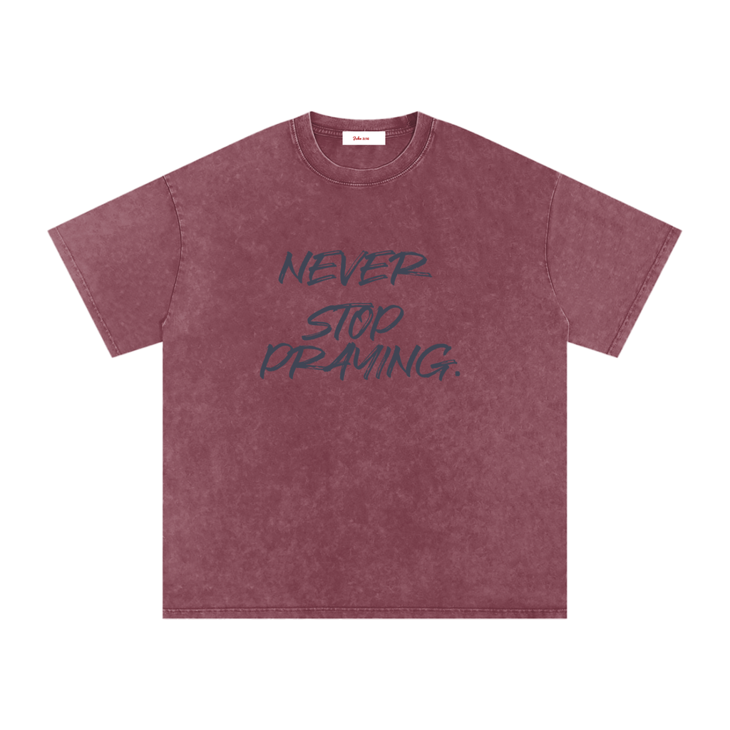 Snow Washed Oversized Cotton T-Shirt