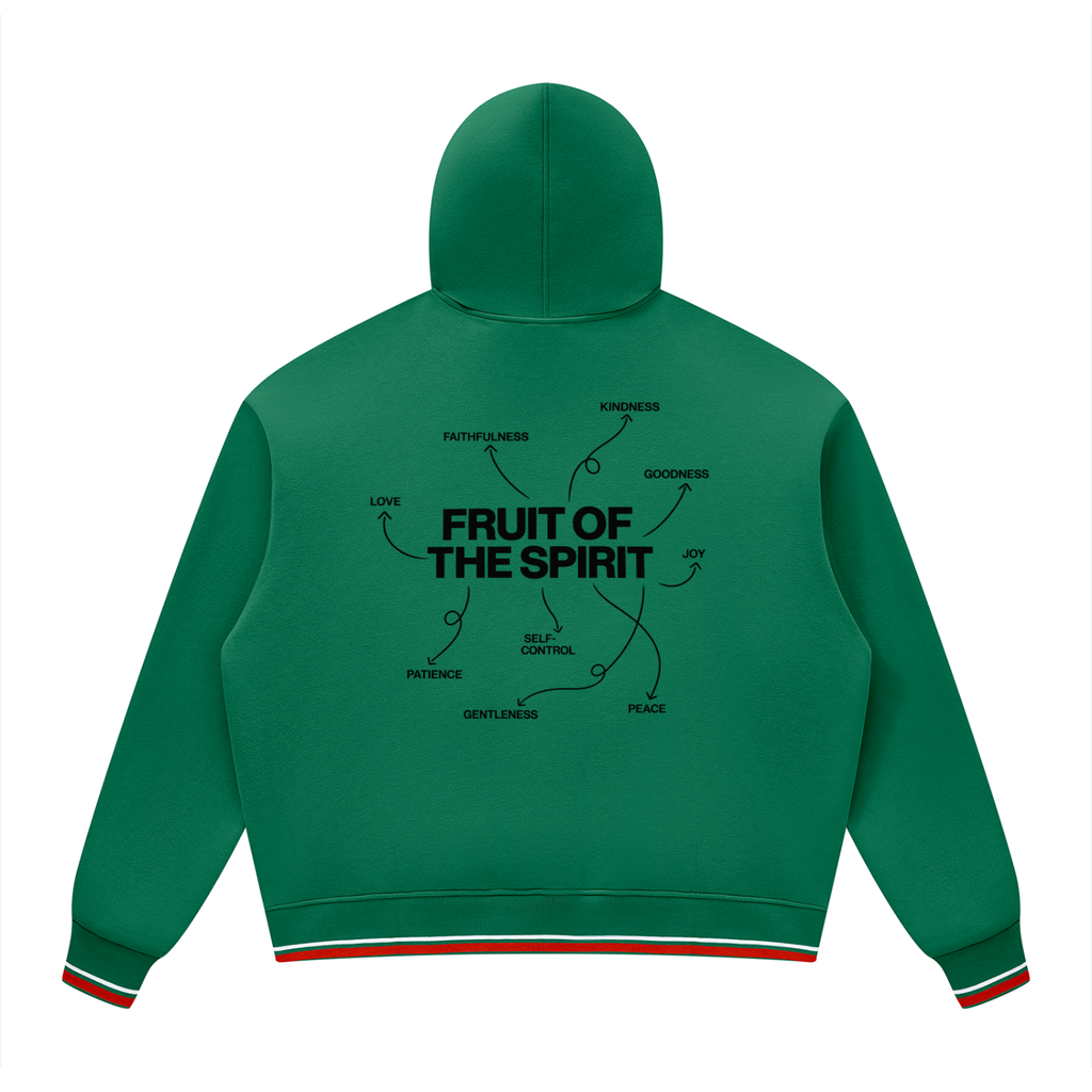 Unisex Oversized Color Block Fleece Hoodie