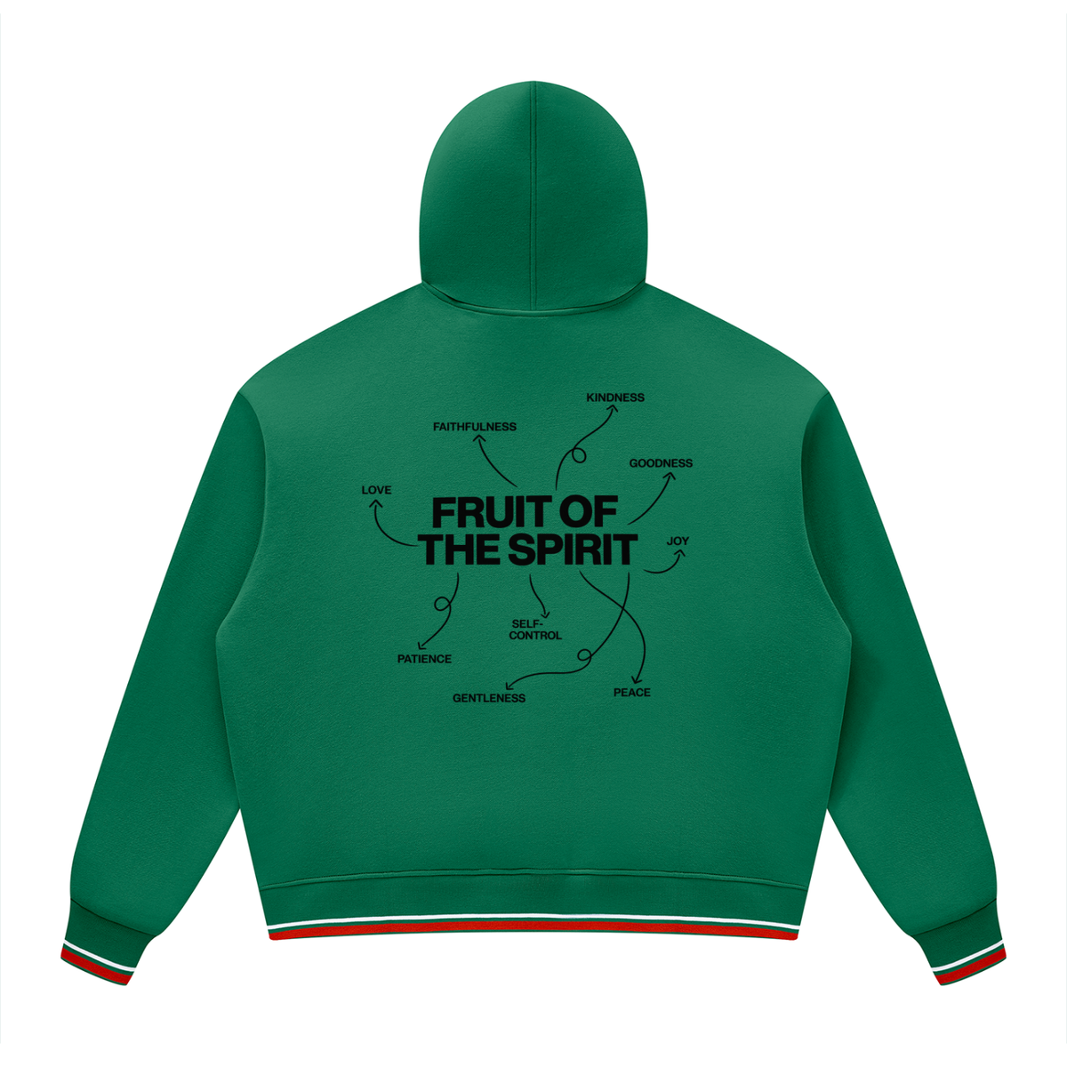 Unisex Oversized Color Block Fleece Hoodie