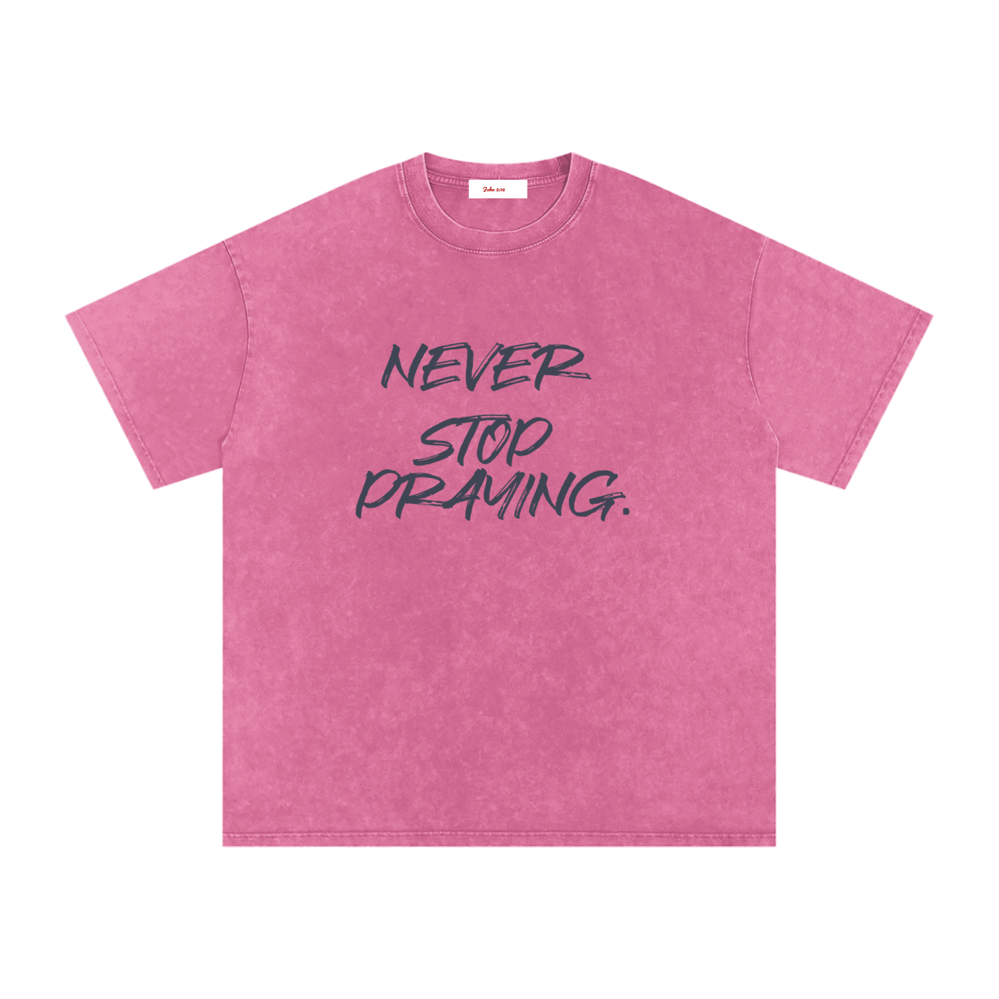 Snow Washed Oversized Cotton T-Shirt