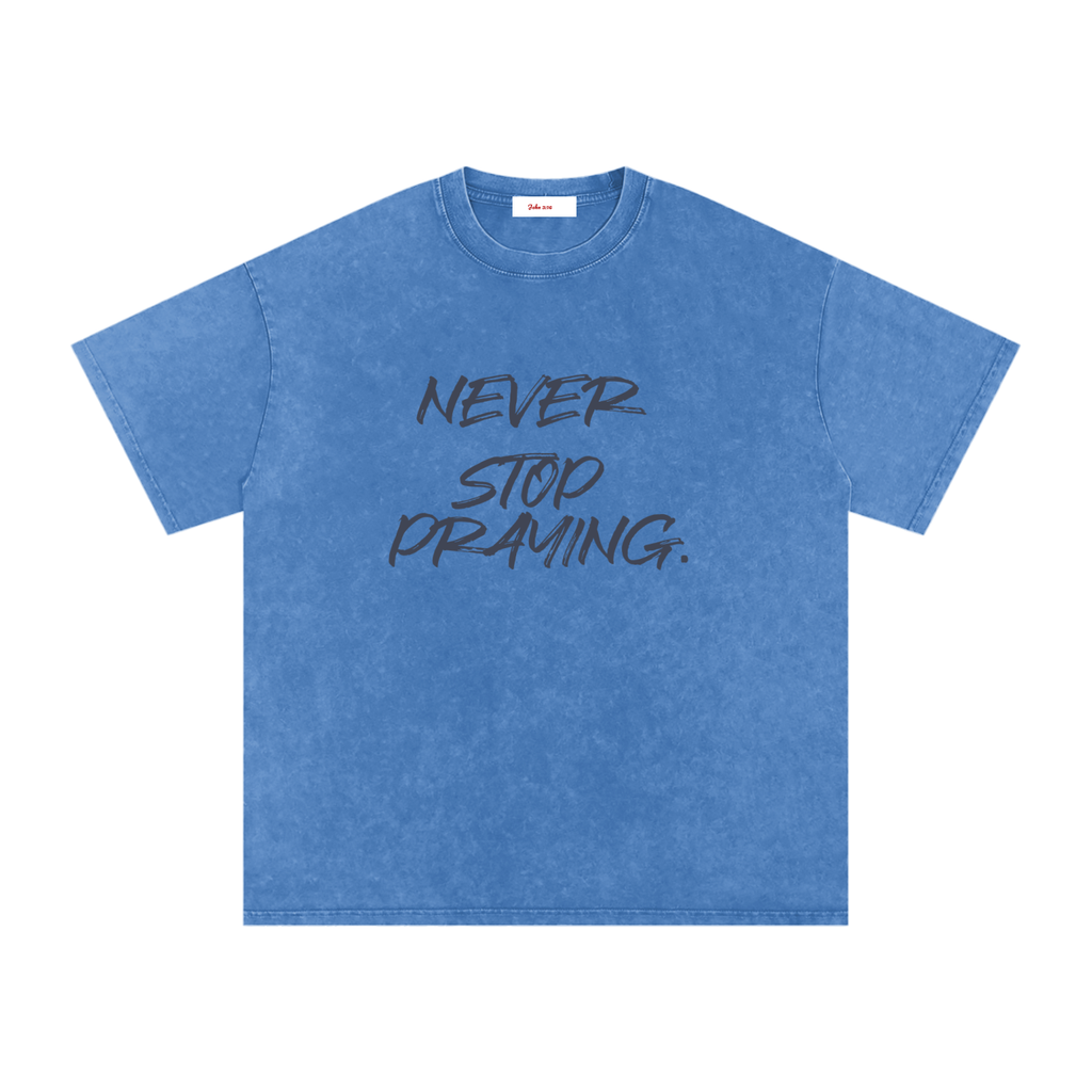 Snow Washed Oversized Cotton T-Shirt