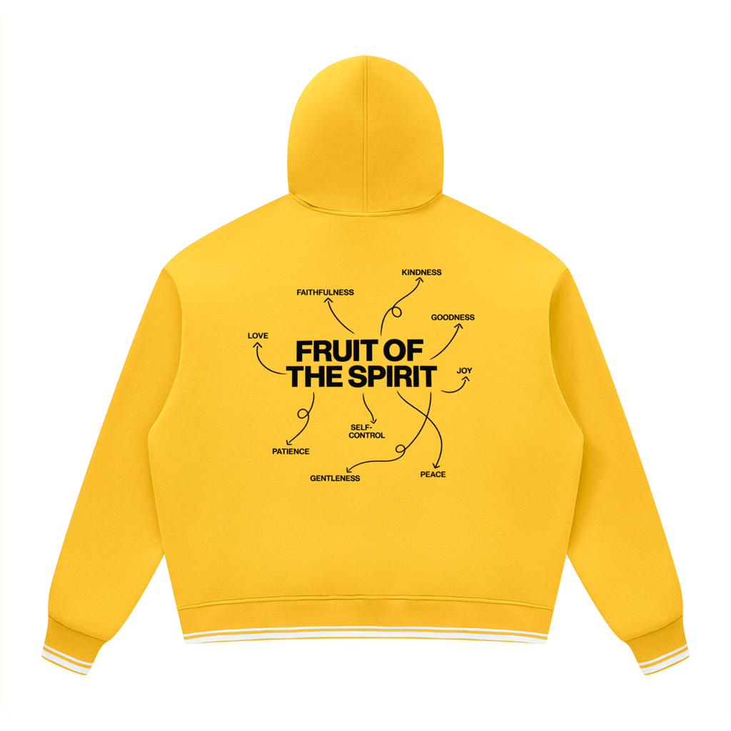Unisex Oversized Color Block Fleece Hoodie