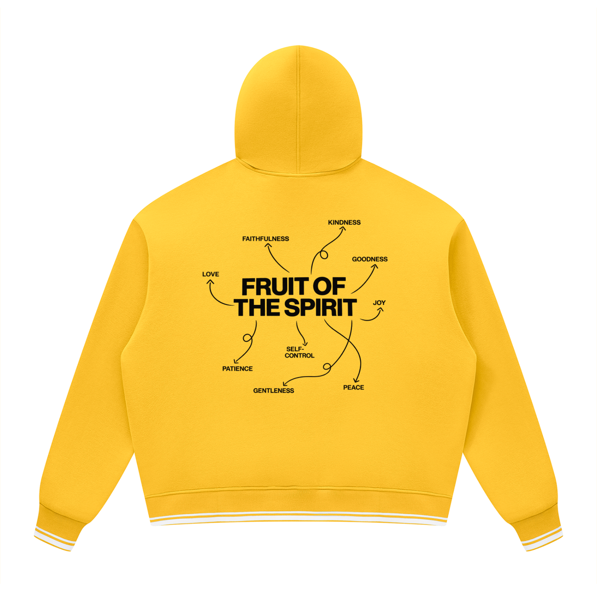 Unisex Oversized Color Block Fleece Hoodie