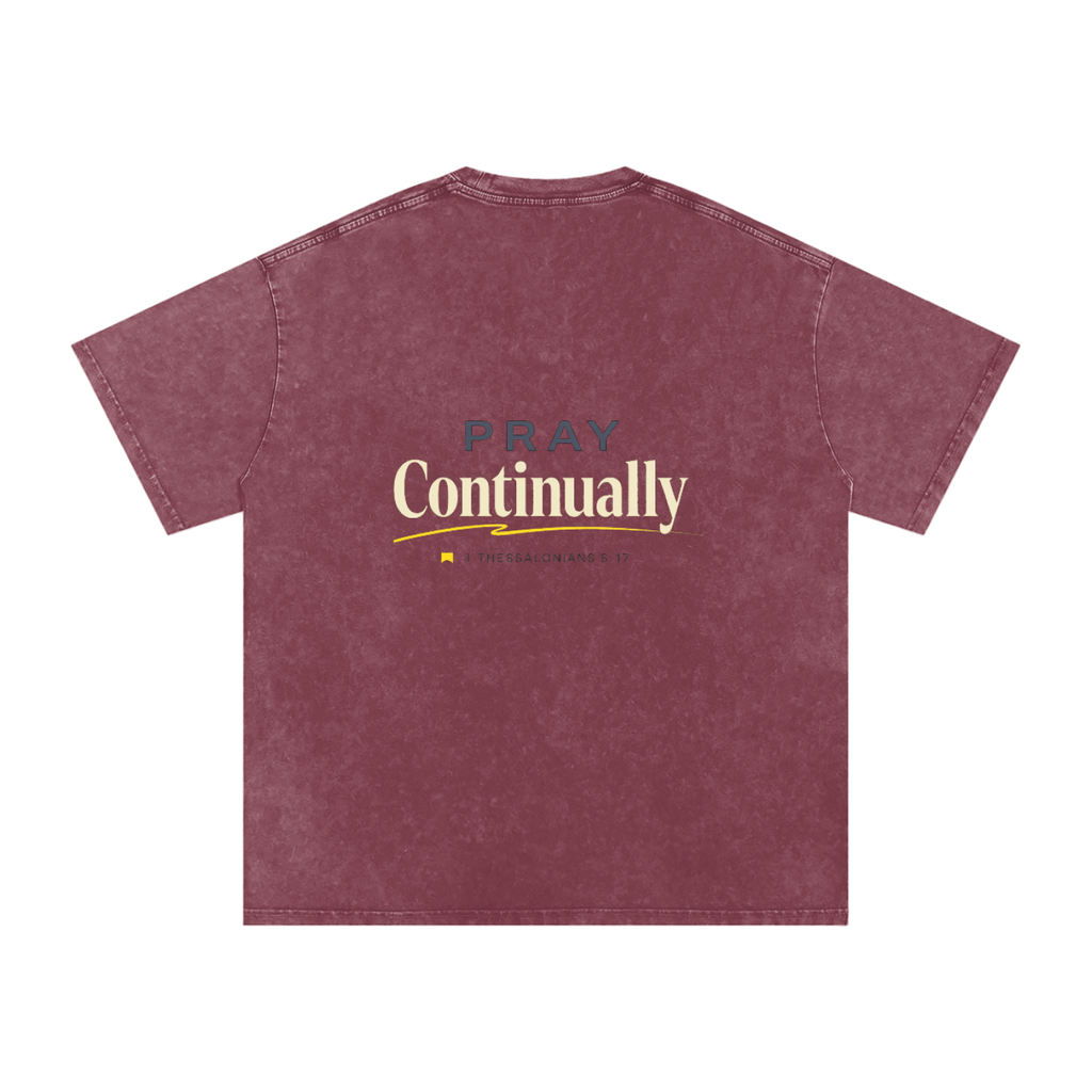 Snow Washed Oversized Cotton T-Shirt