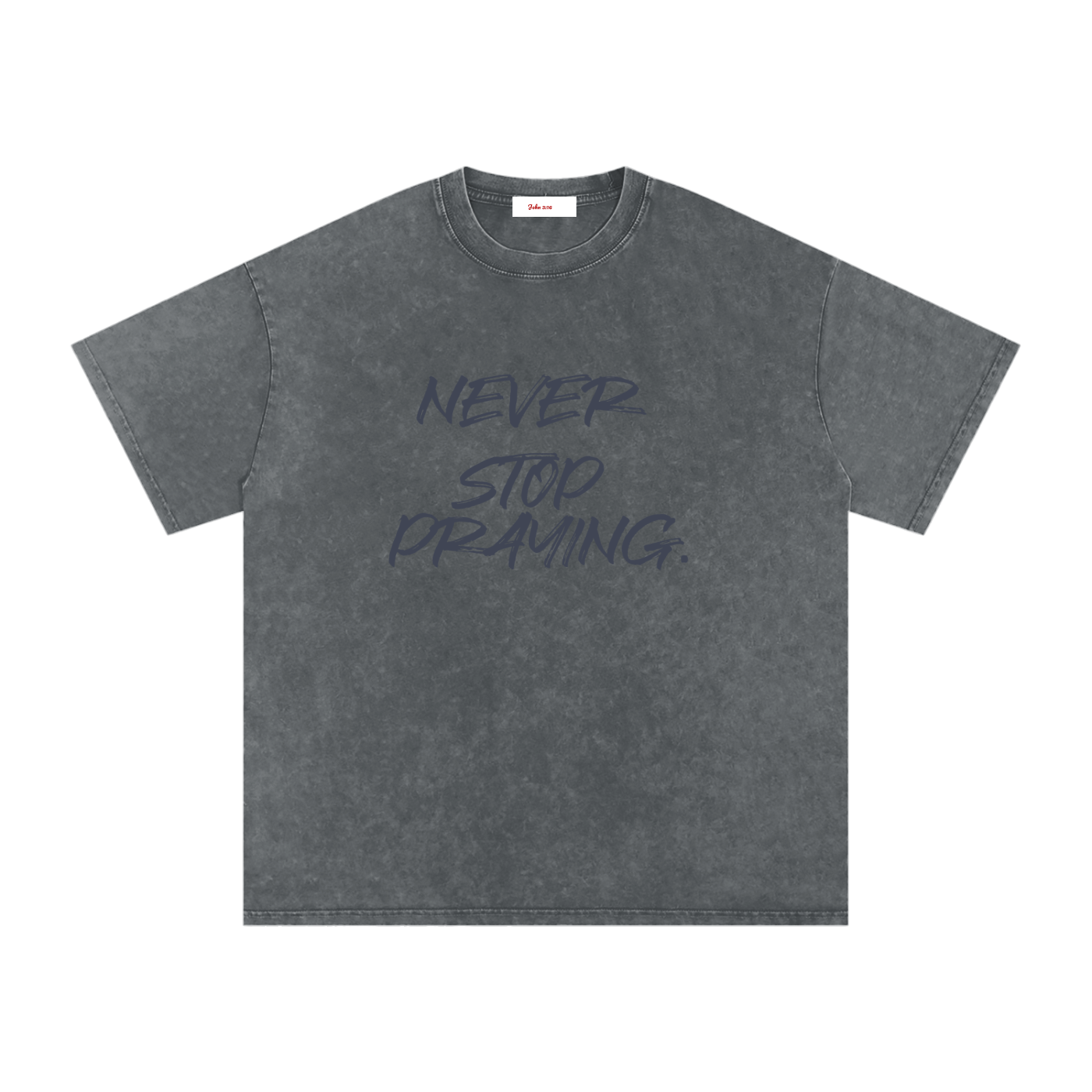 Snow Washed Oversized Cotton T-Shirt