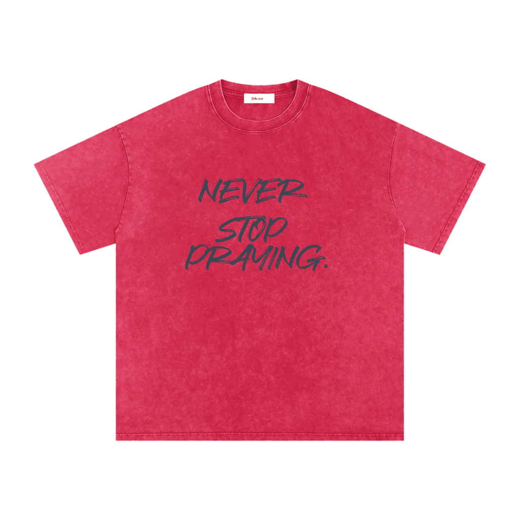 Snow Washed Oversized Cotton T-Shirt