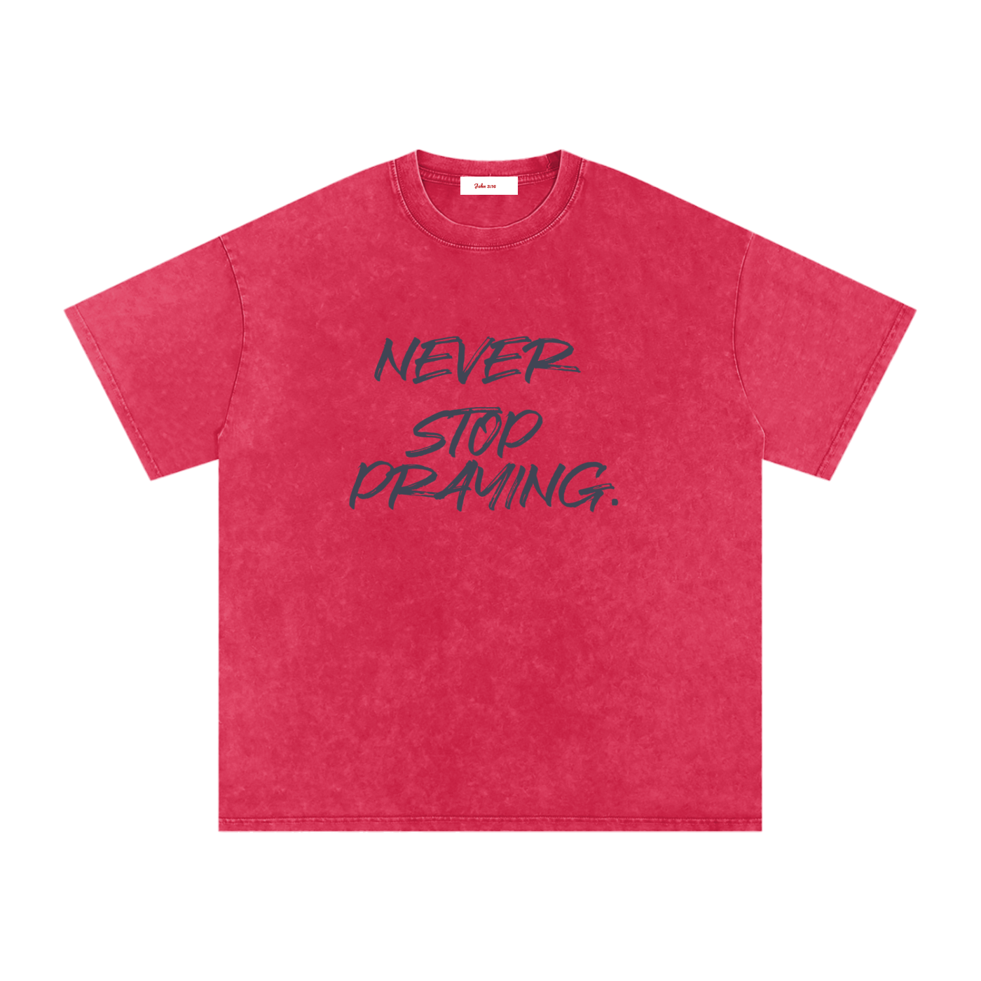 Snow Washed Oversized Cotton T-Shirt