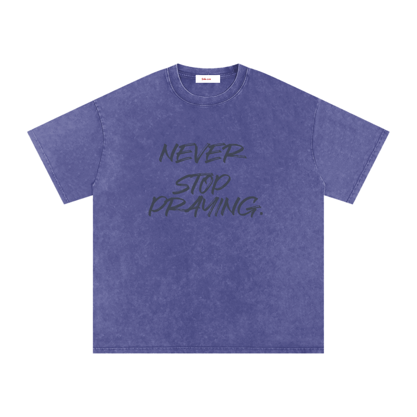 Snow Washed Oversized Cotton T-Shirt