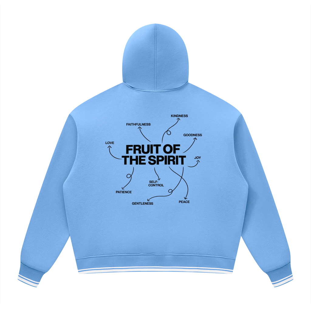 Unisex Oversized Color Block Fleece Hoodie