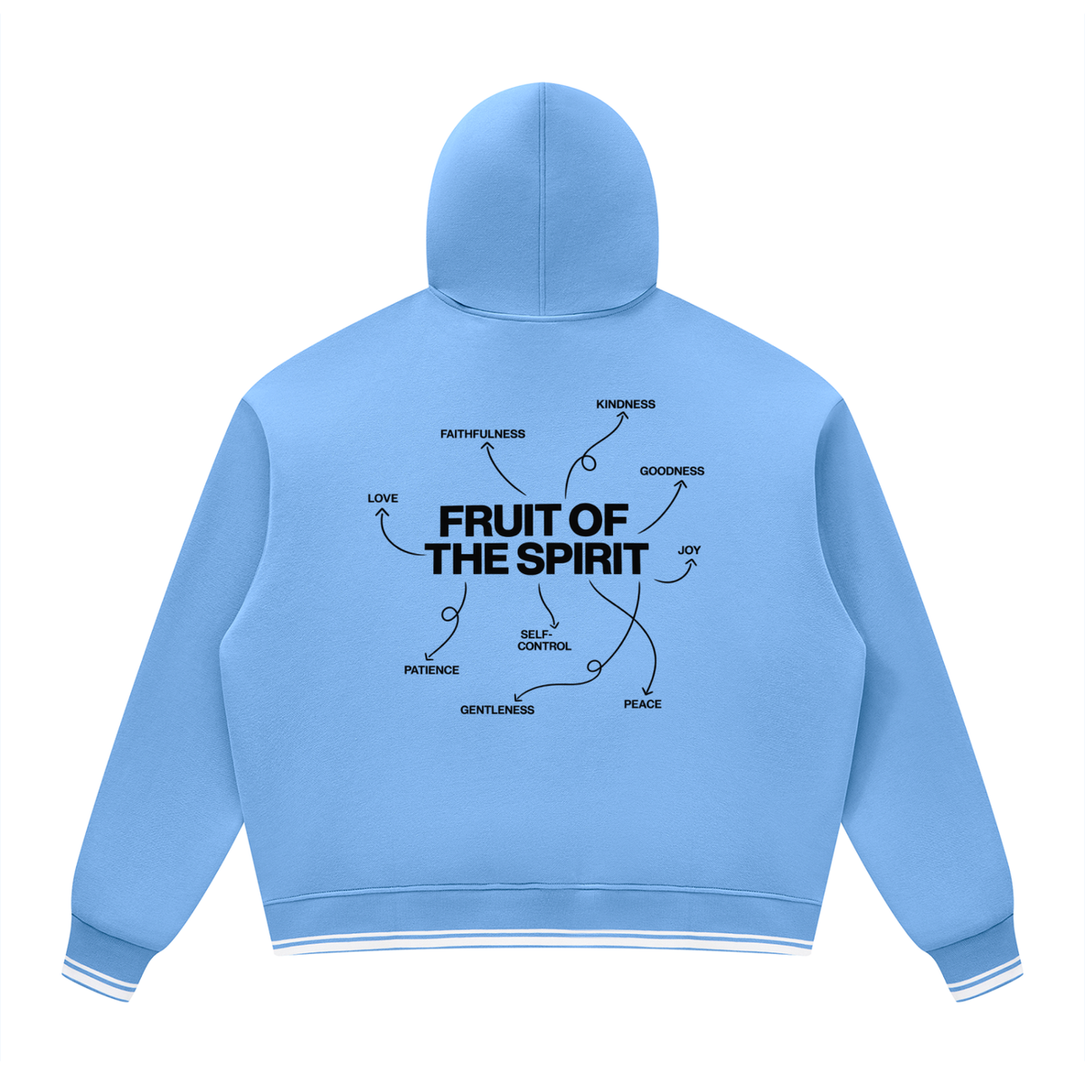 Unisex Oversized Color Block Fleece Hoodie