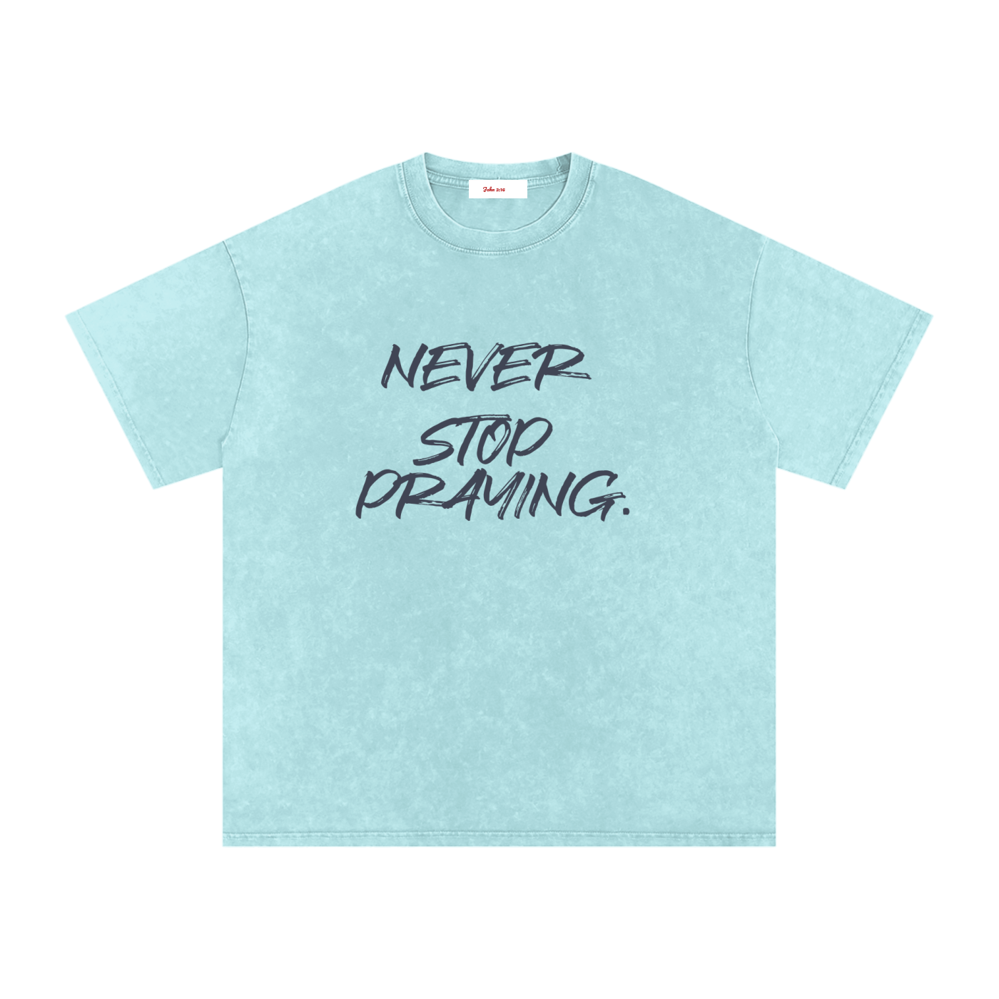 Snow Washed Oversized Cotton T-Shirt