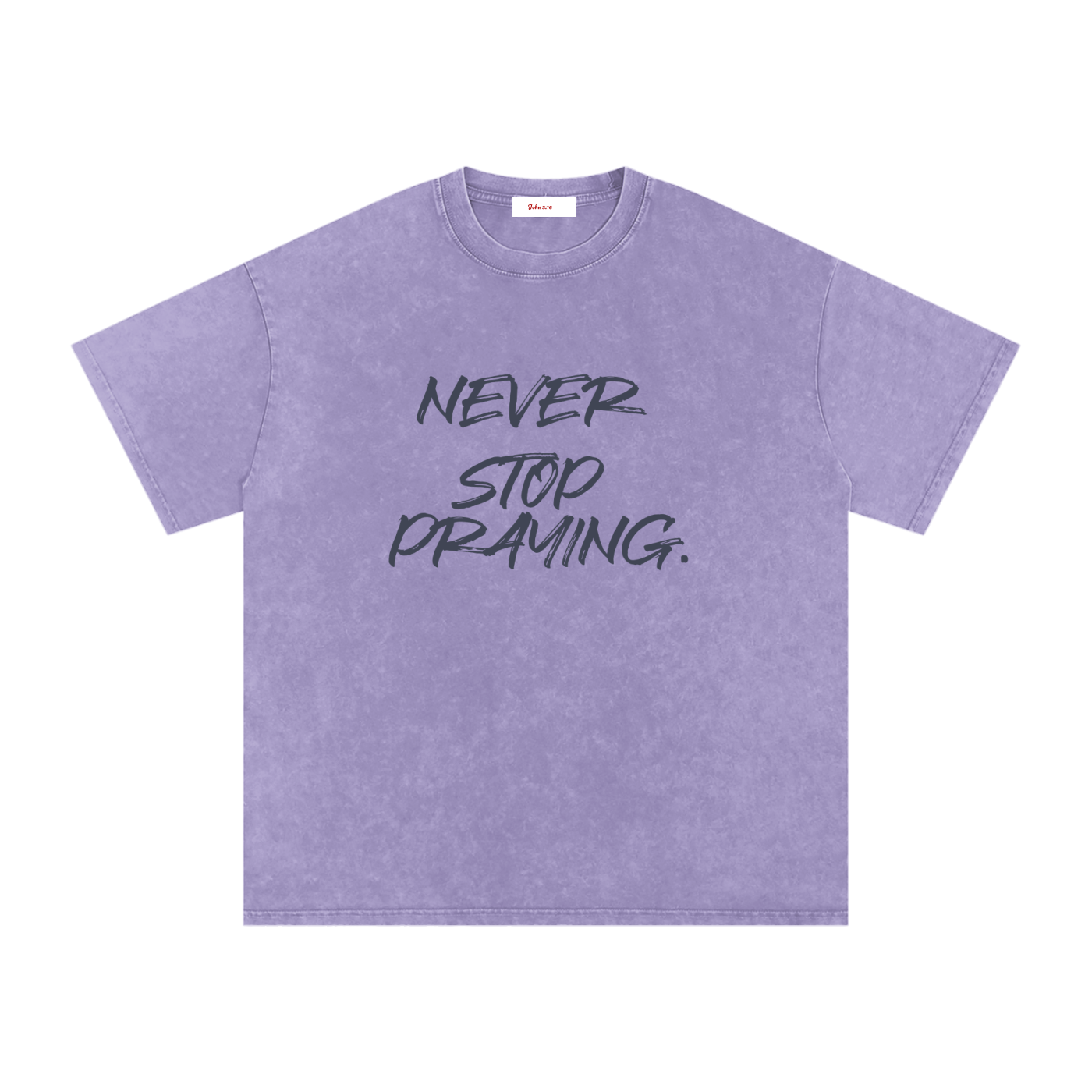Snow Washed Oversized Cotton T-Shirt