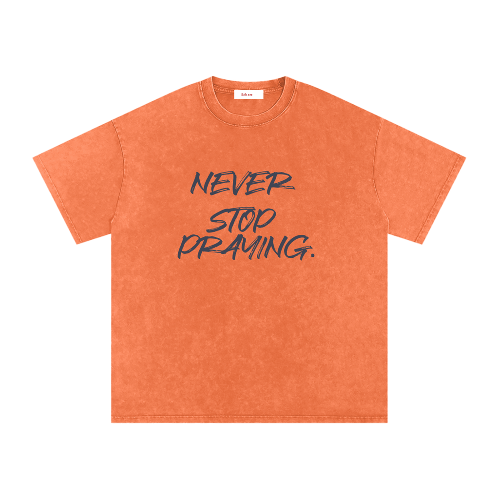 Snow Washed Oversized Cotton T-Shirt