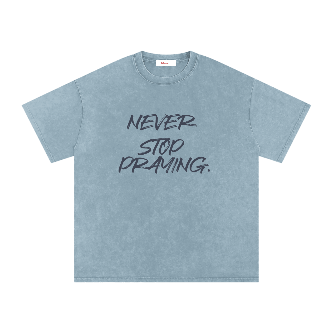 Snow Washed Oversized Cotton T-Shirt