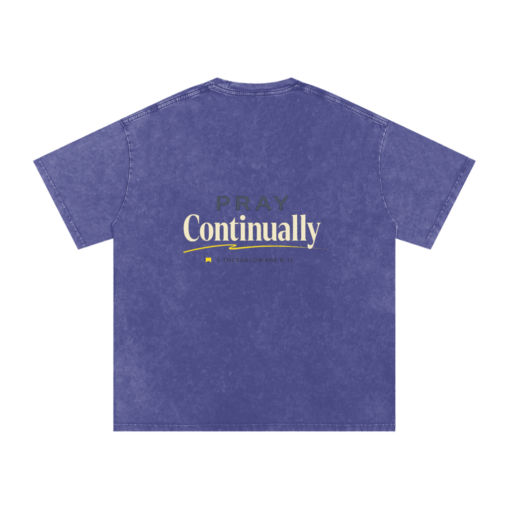 Snow Washed Oversized Cotton T-Shirt