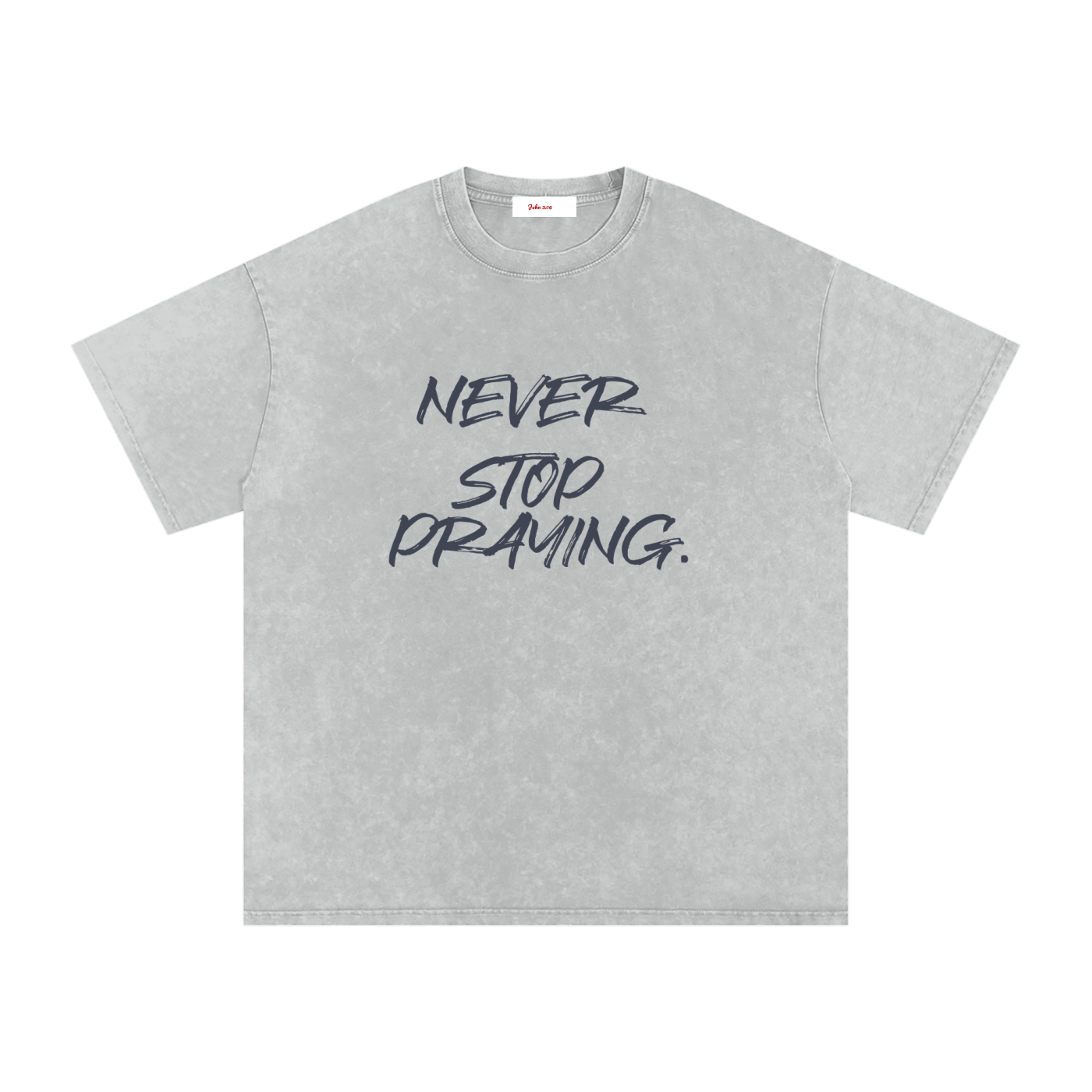 Snow Washed Oversized Cotton T-Shirt